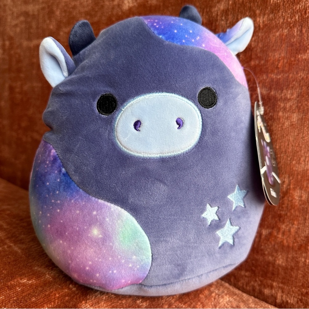 Squishmallows 8 in Rivka the Galaxy Cow with Select Series tag